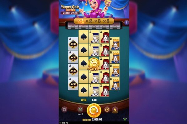 super ace slot game interface