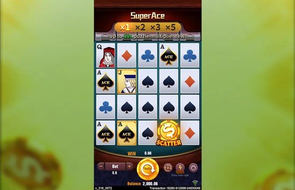 Super Ace Casino Screen